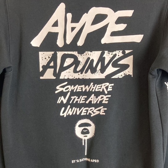 Aape by A Bathing Ape Crewneck Sweatshirt Women’s XS Winter Casual Streetwear - Picture 9 of 11